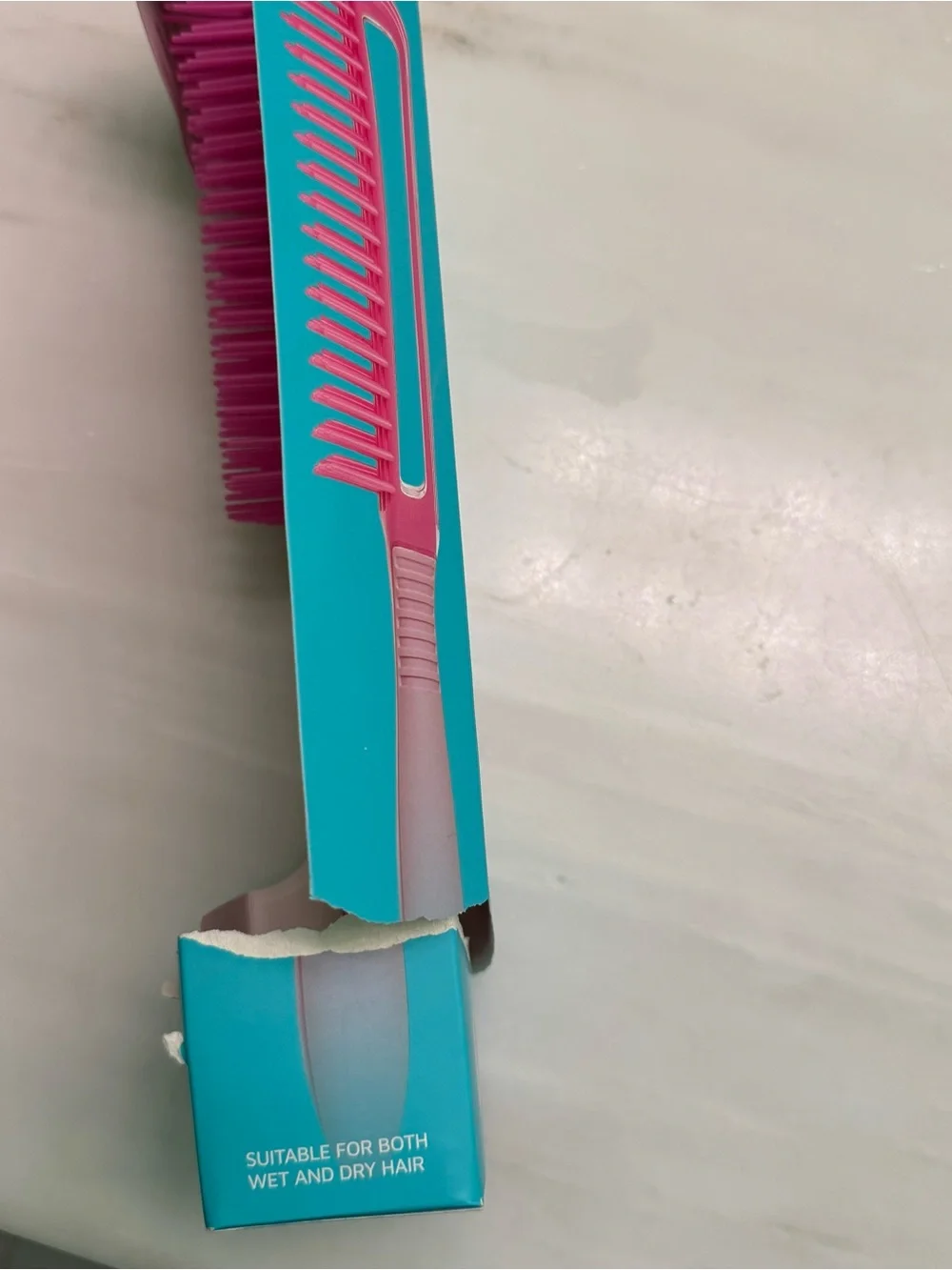 Kiss Colors & Care Pink Glide & Define Detangler Brush